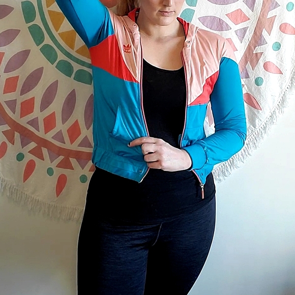 ADIDAS Originals Women's Red Blue Colorblock - Picture 10 of 10